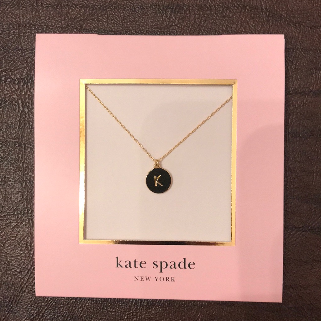 Kate Spade Gold Tone Mini Pendant Necklace Initial “K”